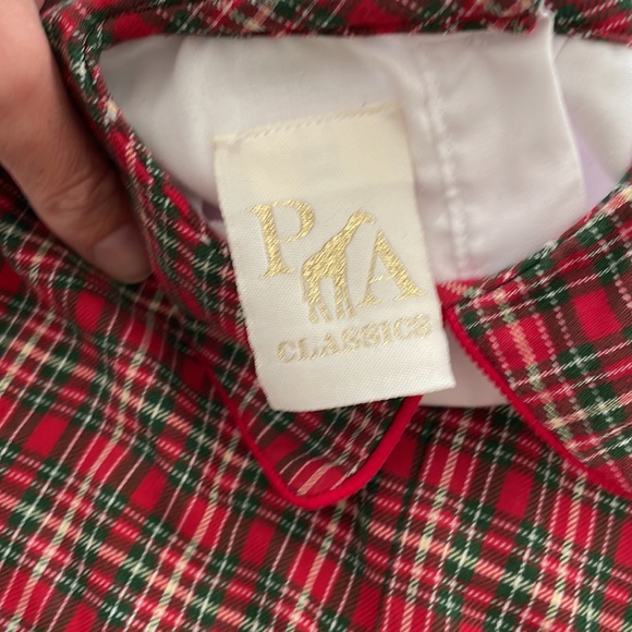 Precious Christmas plaid romper. Size 24m. Only worn once. - Picture 3 of 5